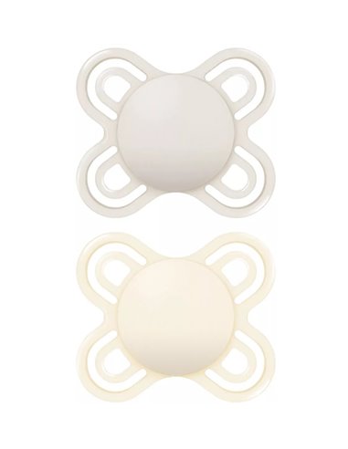 Chupete Perfect Start Sili Fisio 0-2M 2Un Neutro de Mam