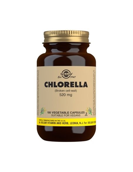 Chlorella (De Pared Celular Rota) 100Vegicaps de Solgar