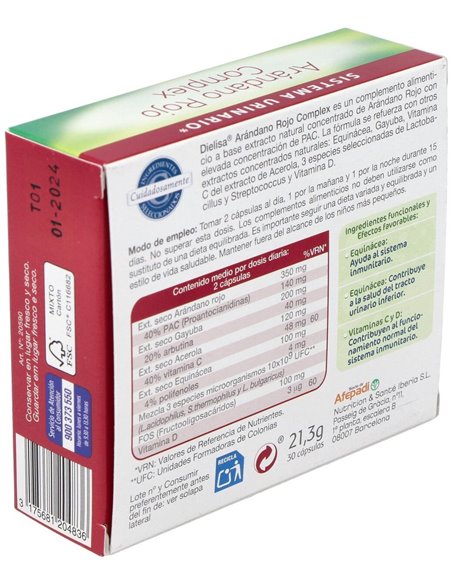 Arandano Rojo Complex  Envase 30 Cápsulas(15 Dias) de Dielisa®