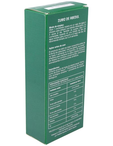 Zumo de Abedul 250ml de Weleda