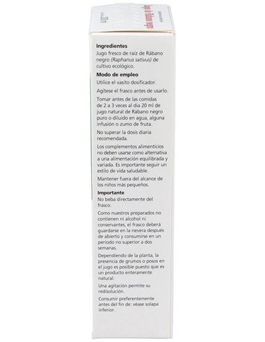 Jugo De Rabano Negro 200Ml. Schoenenberger de Salus