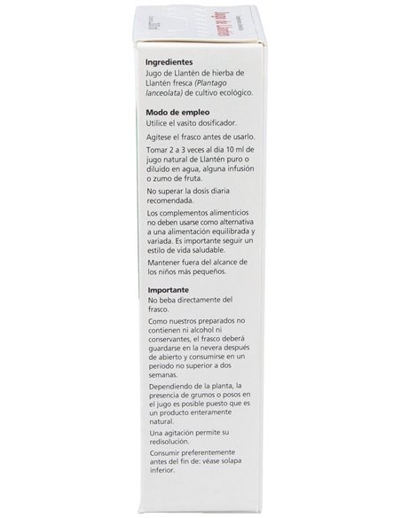 Jugo De Llanten 200Ml. Schoenenberger de Salus