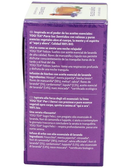 Yogi Tea Para Los Sentidos Felices Sueños 17 X 1,8 G de Yogi Tea