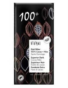 Chocolate Negro Superior 100% Nibs Cacao 80G Vegan de Vivani