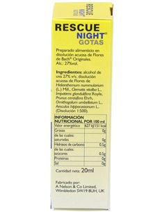 Rescue Night Gotas 20Ml. Flores Bach de Flores Bach Original