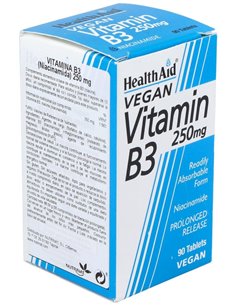 Vitamina B3 (Niacinamida) 250 Mg 90 Comp de Health Aid