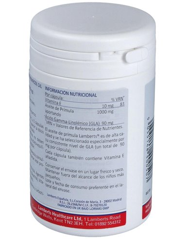 Aceite de Prímula 1000 mg 90 Caps. de Lamberts