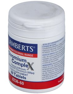 Complejo de Cromo (Con Vit B,C, Mag, Cu y Zn) 60 Tabs. de Lamberts