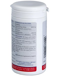 Ginkgo Biloba 6000 mg 180 Tabs.  de Lamberts