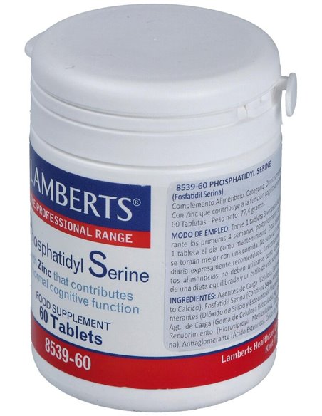 Fosfatidil Serina 100 mg con Zinc 5 mg 60 Tabs. de Lamberts