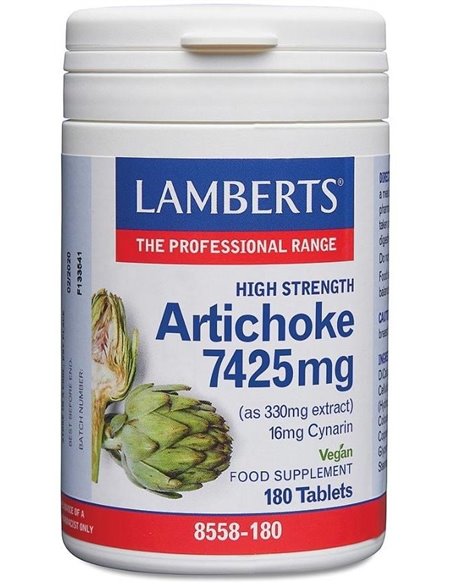 Alcachofa 7425 mg (16 mg de Cinarina) 180 Tabs. de Lamberts