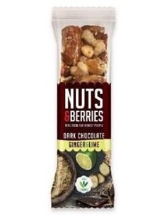 Barrita Chocolate Negro-Jengibre-Lima 15Uds. Bio de Nuts & Berries