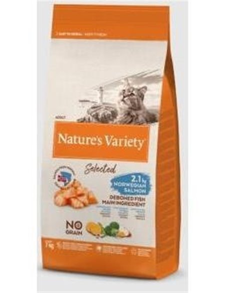 Natures Variety Feline Adult Salmon Norueg 7Kg. de Nature S Variety Vet