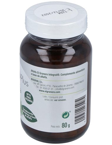 Alfalfa 400Mg. 200Comp. de El Granero