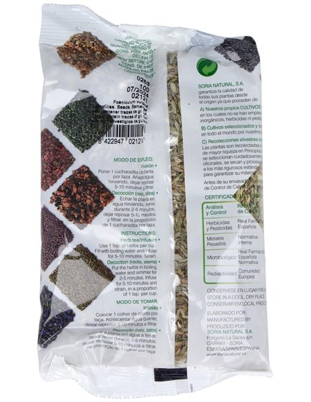 Hinojo Semillas Bolsa 100Gr. de Soria Natural