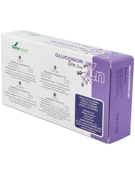 Glucosor Zinc 28Amp. de Soria Natural