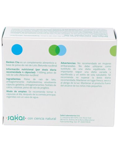 Renkon Cha (Raiz De Loto) 60Cap. de Sakai