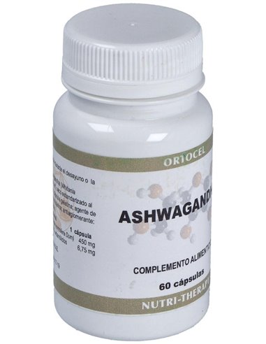 Ashwagandha 450Mg. 60Cap. de Ortocel Nutri-Therapy
