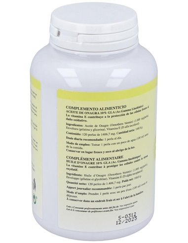 Onagrapol 1000 (Aceite de Onagra) 120 Perlas 1.460 Mg de Plantapol