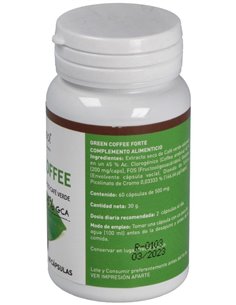 Green Coffee Forte (con Un 45% Gca) 60 Cápsulas 500 Mg de Plantapol