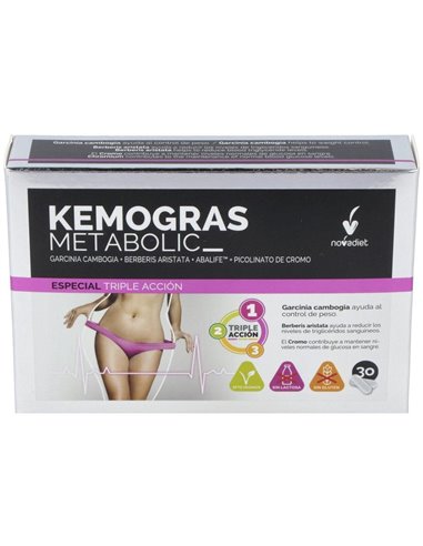 Kemogras Metabolic Envase de 30 cápsulas vegetales. de Novadiet