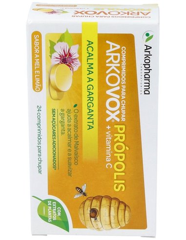 Arkovox Propolis +Vit C Sabor Miel Y Limon 24Comp. de Arkopharma