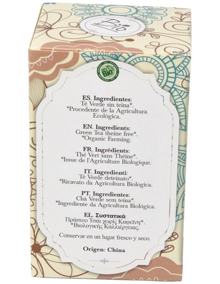 Té Verde Sin Teína Bio 28 g  de Artemis Bio