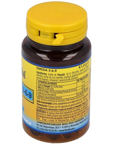 Omega 3-6-9 1000Mg. 30Perlas de Nature Essential