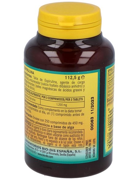 Espirulina 400Mg. 250Comp. de Nature Essential