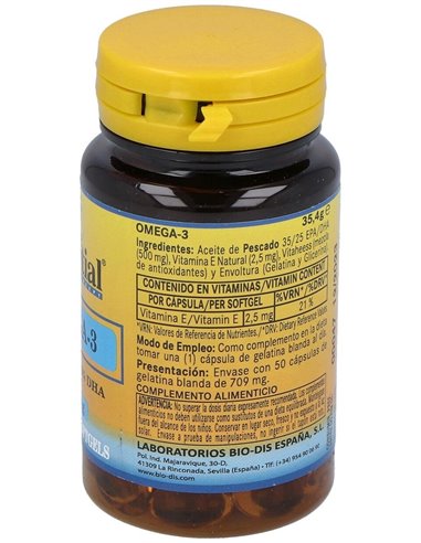 Omega 3 (Epa 35% Dha 25%) 500Mg. 50Perlas de Nature Essential