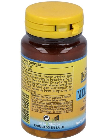 Melatonina Complex 1Mg. 60Comp. de Nature Essential