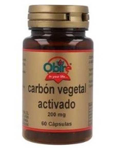 Carbon Vegetal Activado 200Mg 60Cap. de Obire