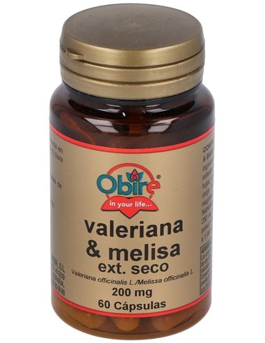 Valeriana + Melisa 200Mg (Ext. Seco) 60Cap. de Obire