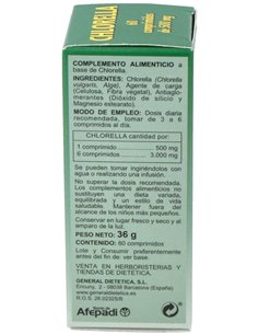 Chlorella 500Mg. 60Comp. de Integralia