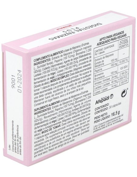 Digestial Enzimas Plus 30Cap. de Integralia