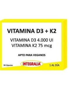 Vitamina D3+K2 30Cap. Vegan de Integralia