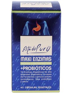 Maxi Enzimas Con Probioticos 40Cap. Estado Puro de Tongil