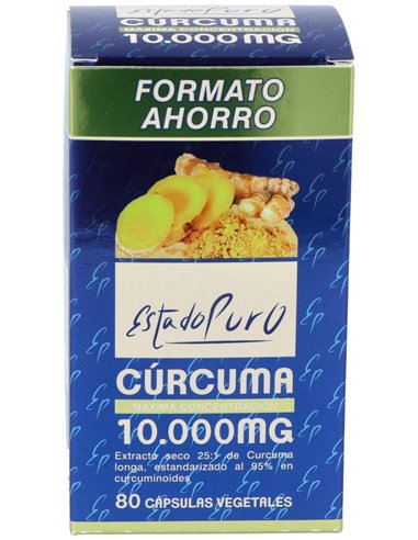 Curcuma 10.000Mg. 80Cap. Estado Puro de Tongil
