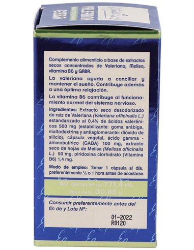 Valeriana Con Gaba 40Cap. Estado Puro de Tongil