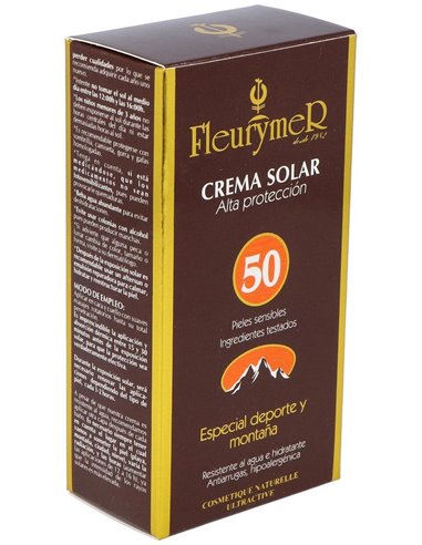 Crema Solar Facial Spf-50 Montaña 80Ml. de Fleurymer