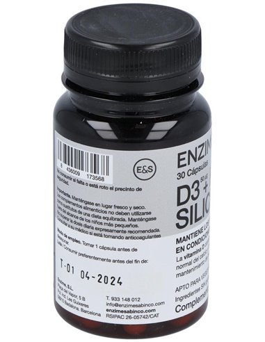 D3 + K2 + Silicio Sistema Articular 30Cap. de Enzime - Sabinco