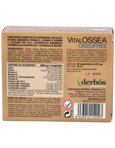 Vitalossea Oseofree 60Comp. de Derbos