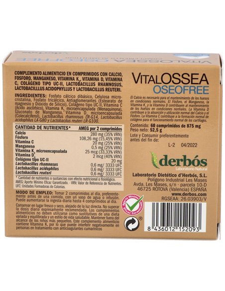 Vitalossea Oseofree 60Comp. de Derbos