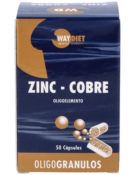 Zinc-Cobre Oligogranulos 50Caps. de Waydiet Natural Products