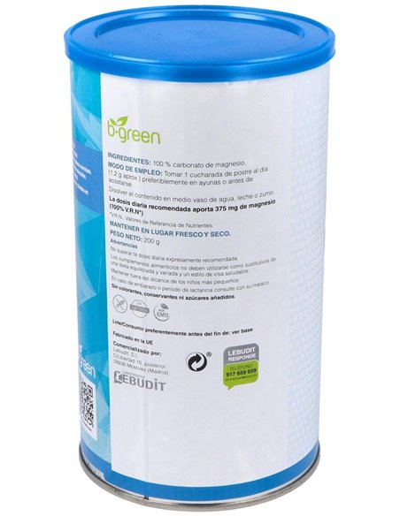 Carbonato De Magnesio 200Gr. de B.Green (Lab. Lebudit)