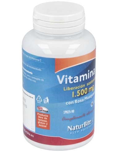 Vitamina C 1500Mg. Con Rosa Mosqueta Lib.S 90Comp. de Naturbite