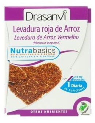 Levadura Roja Arroz (2,9Mg Monacolina K) 30 Capsulas Nutrabasicos Drasanvi