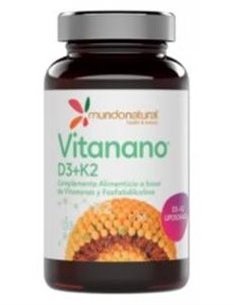 Vitanano Vitaminas D3 + K2 Liposomado 30Cap. de Mundonatural
