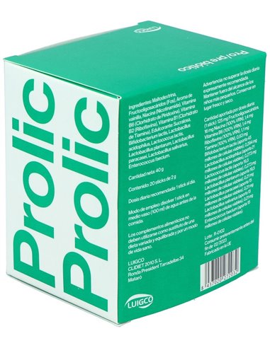Prolic Pre-Probiotico 20Sticks de Luigco