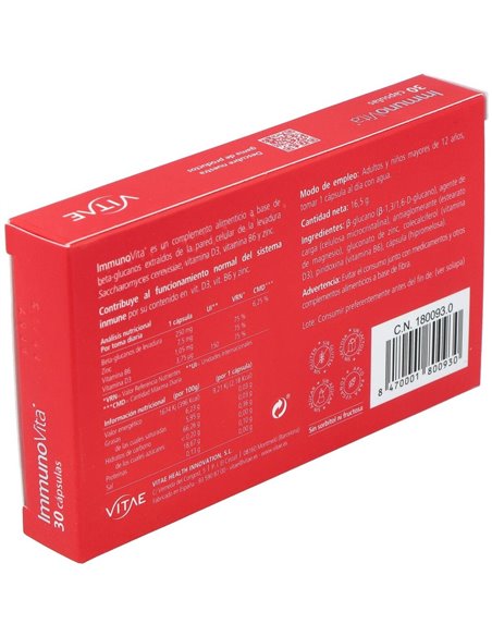 Immunovita 30 cápsulas de Vitae